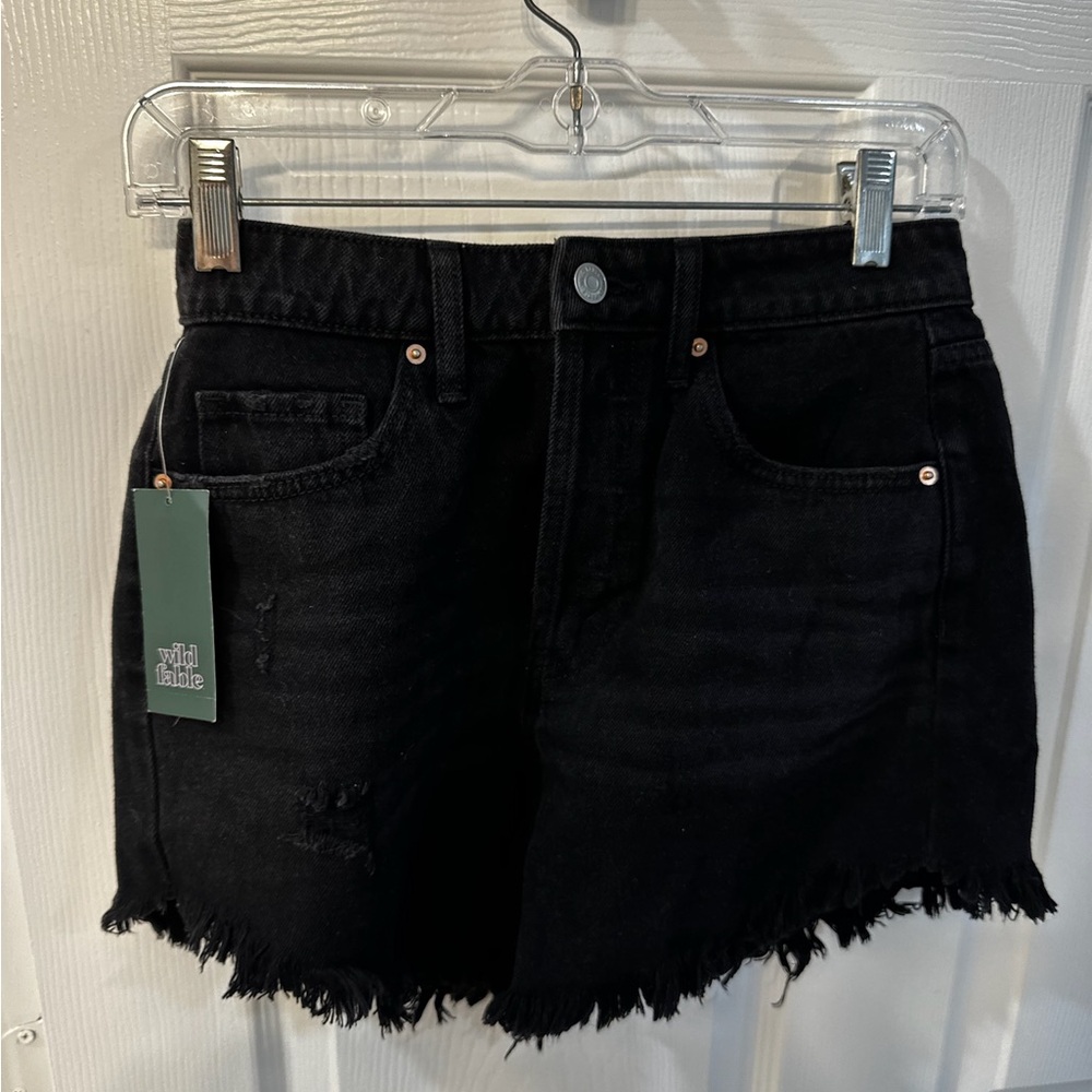 Women’s Wild Fable Black Jean Shorts- New